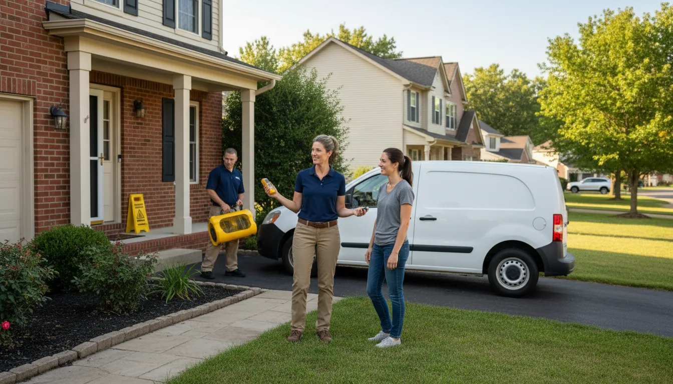 Residential water damage restoration in Maskell, NE